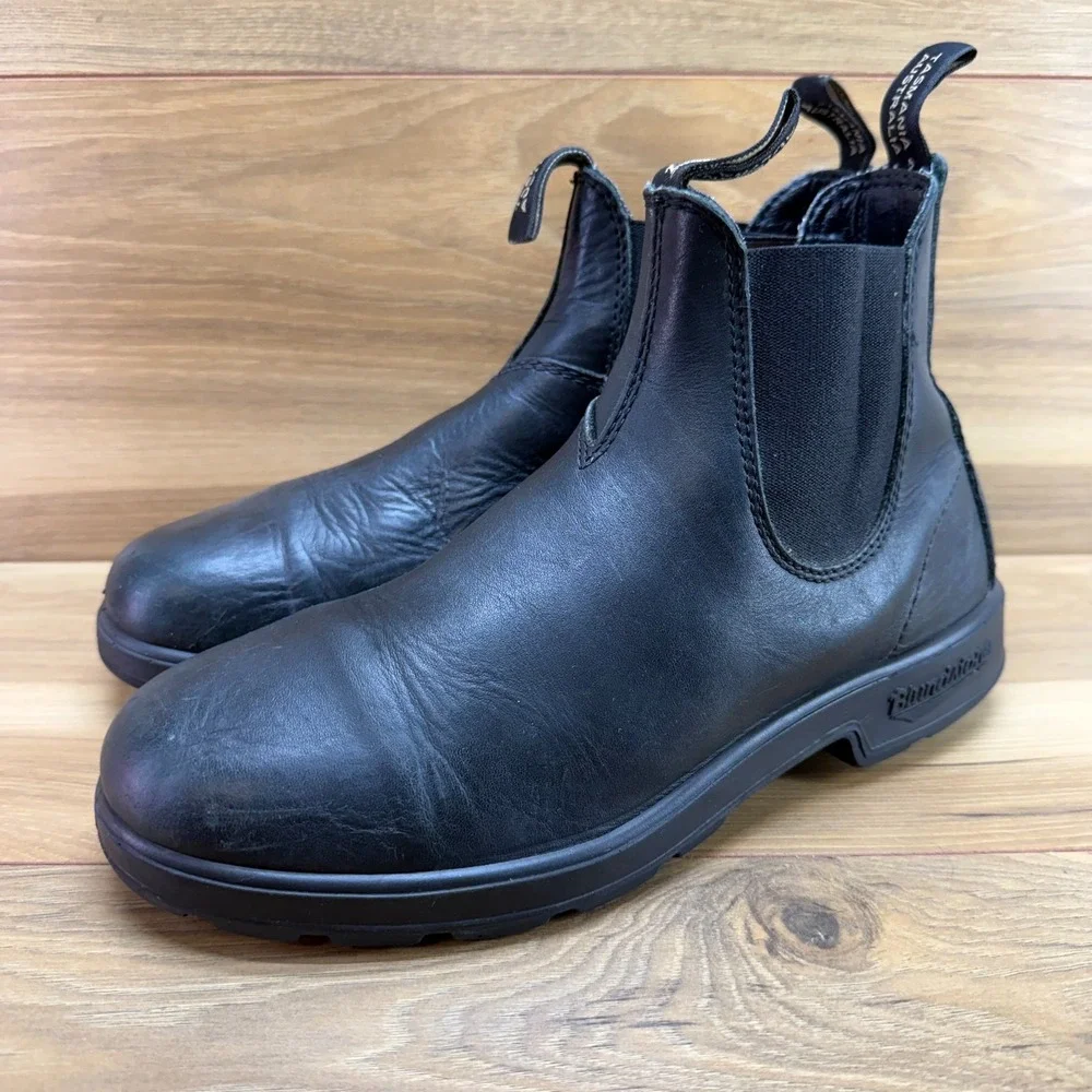 Blundstone Chelsea Boots Black Leather Mens 9 AU 8 Ankle Modern Casual Everyday